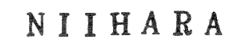NIIHARA ���S